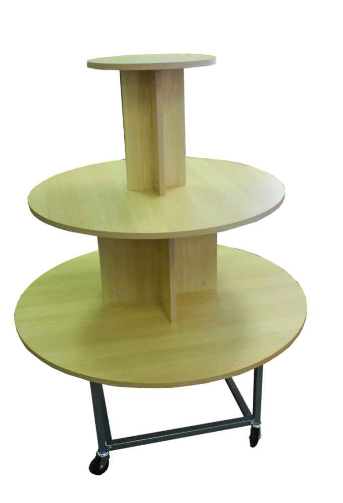 3 Tier Tables Square, 3 Tier Round Display Table